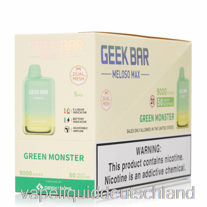 [5er-Pack] Geek Bar Meloso Max 9000 Einweg-Vape-Liquid